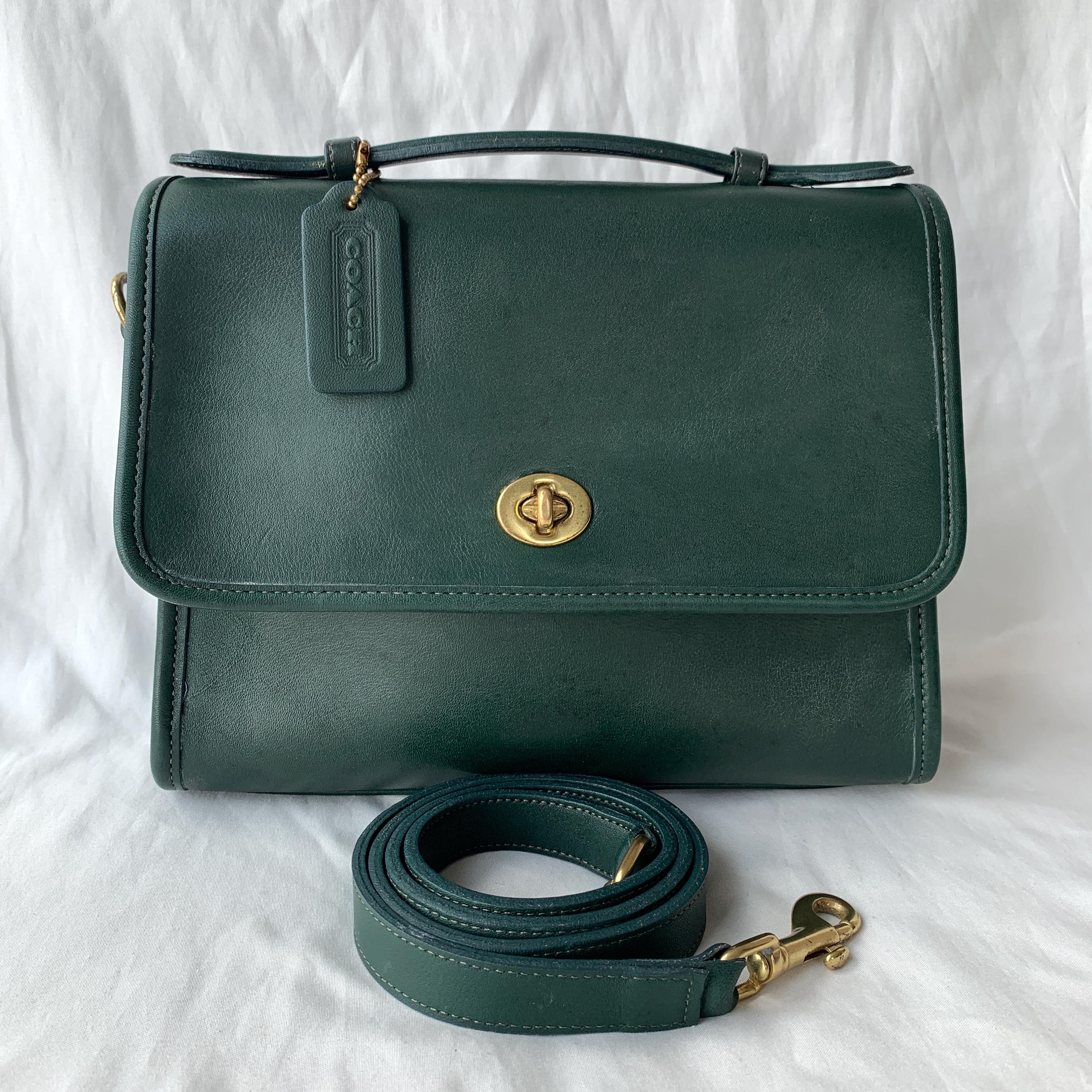 Green Coach Bag Vintage - Etsy