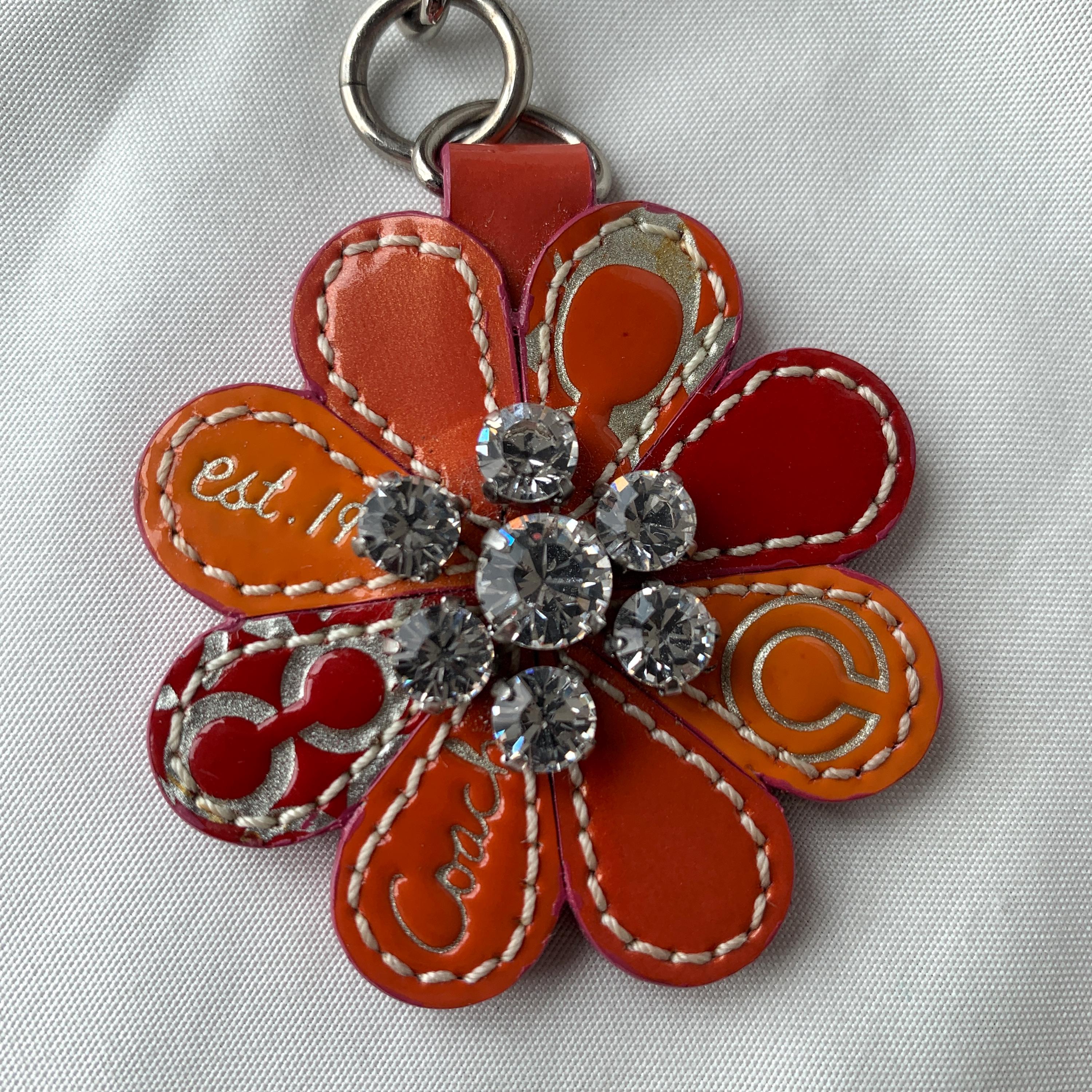 Vintage Coach Y2K Leather Flower Keychain Bag Charm - Etsy Canada