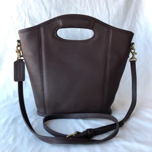 Vintage Coach Mini Shopper 9993 Mahogany Leather Bag Made in USA