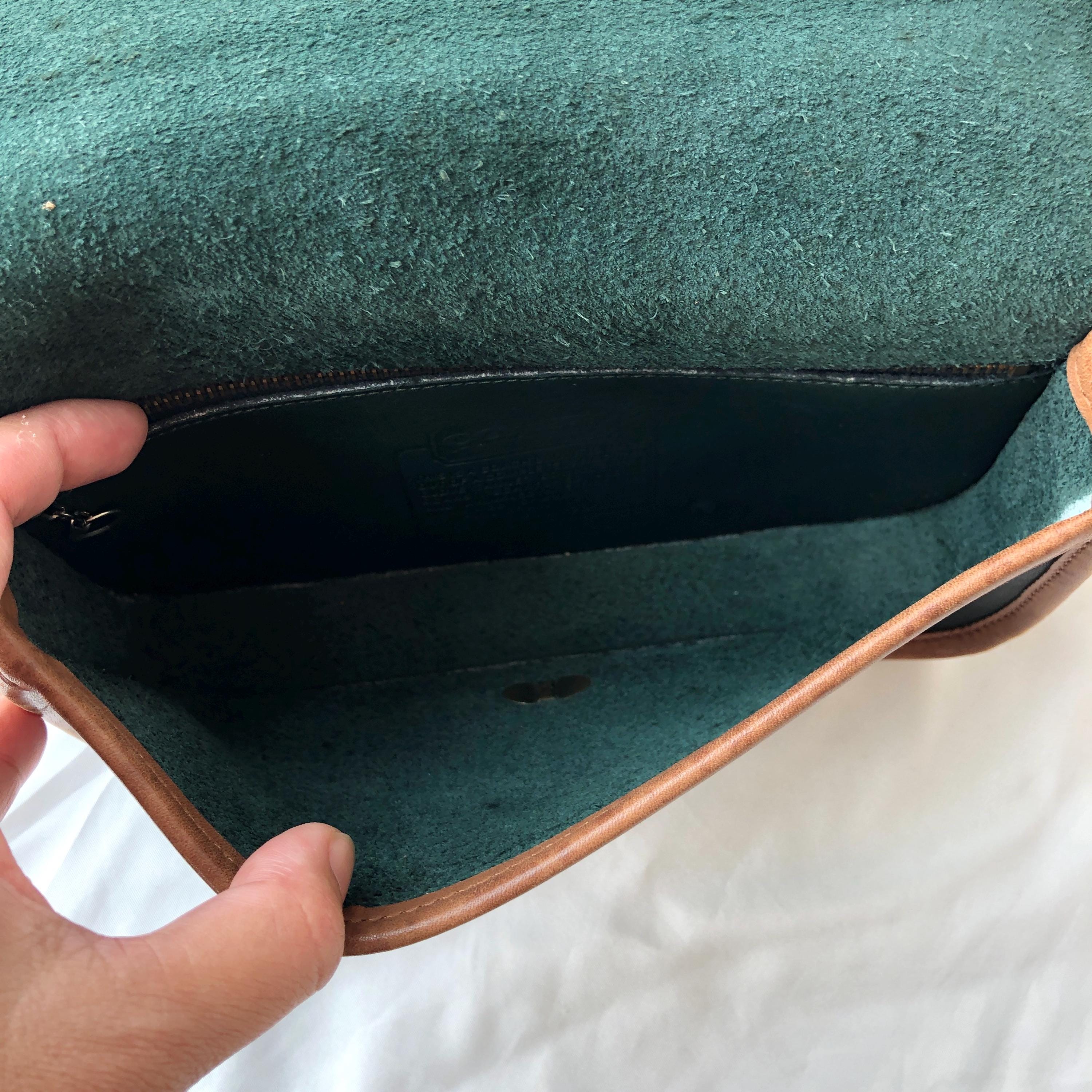 Vintage Coach Dinky Bag Spectator 6375 Forest Green & Tabac