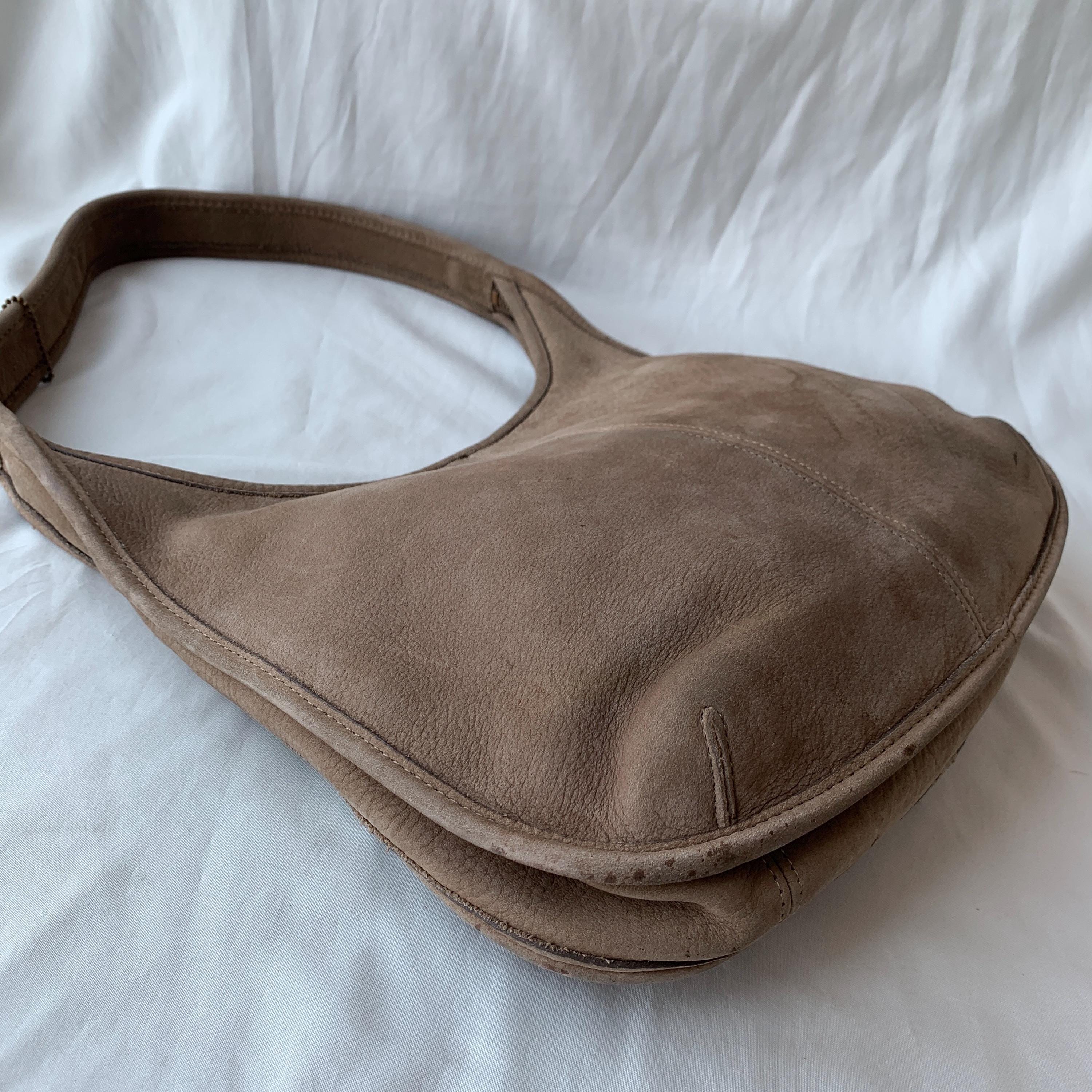 Vintage Coach Ergo Zip Nubuc Bag in Sand 4398 Made in USA 1997 - Etsy