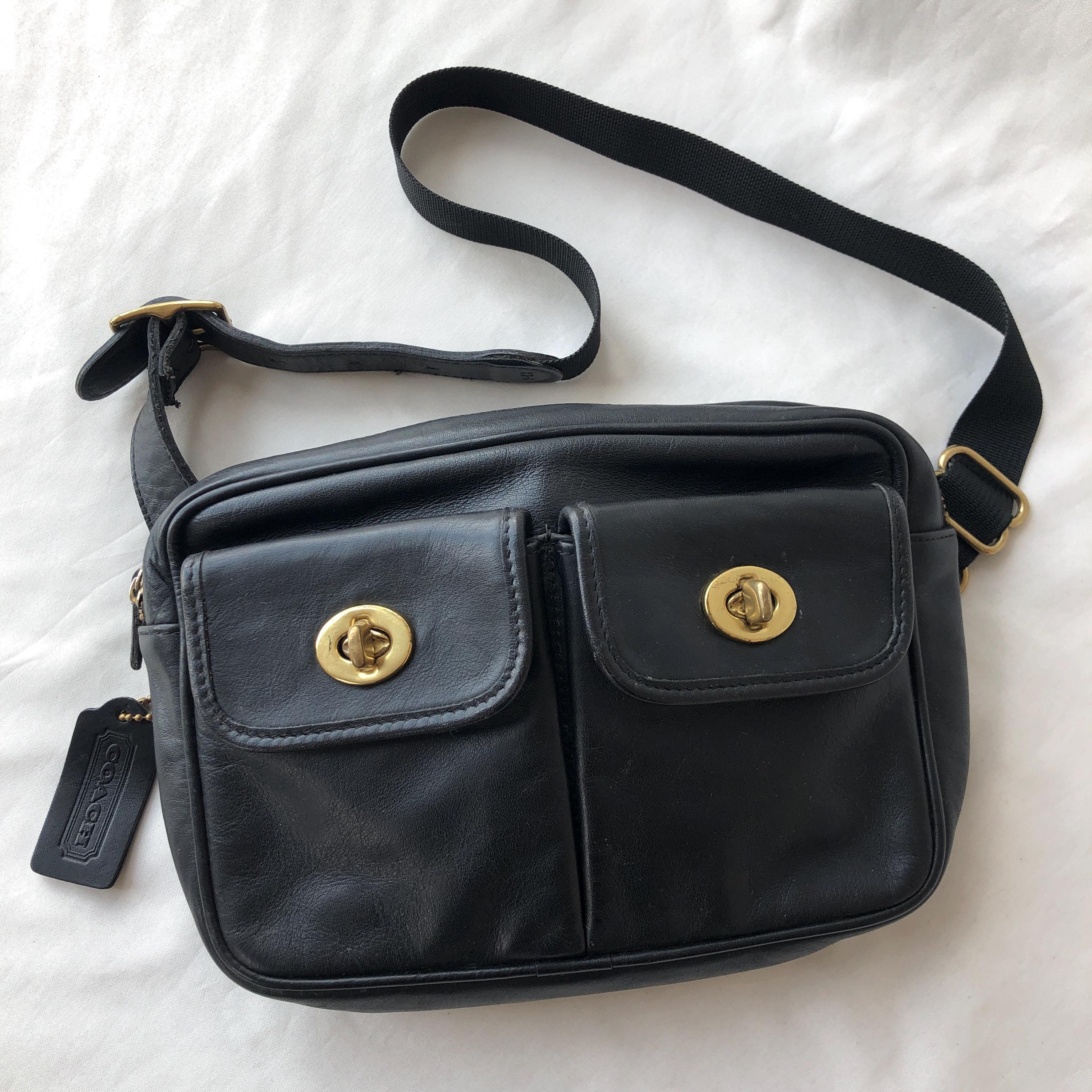 Vintage Coach Waist Pack 0516 Black Leather Size XS-S Made in USA Vintage Coach Waist Pack 0516 Black Leather Size XS-S Made in USA
