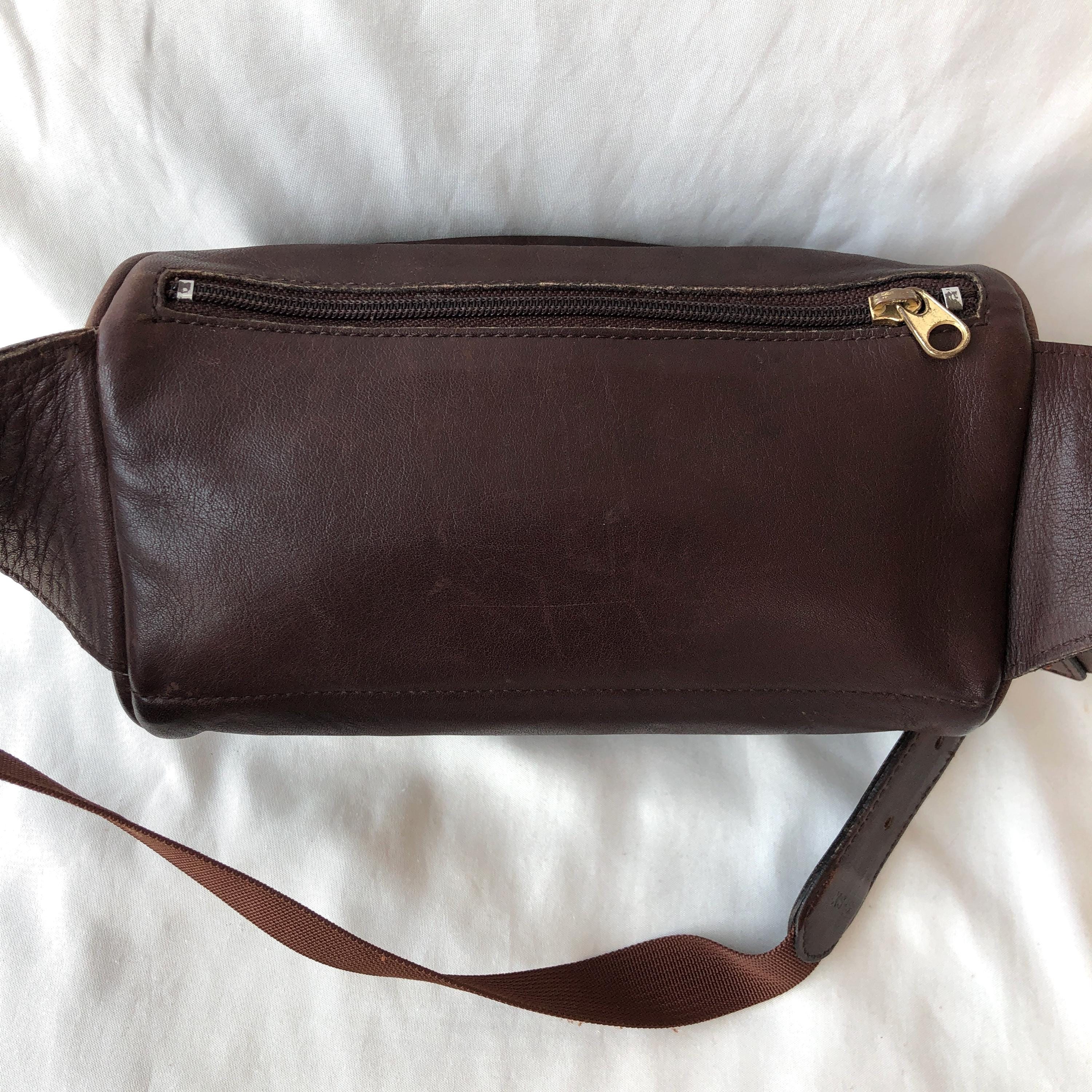 Vintage Coach Canteen Pouch 0515 Brown Leather Belt Bag Size XS-S
