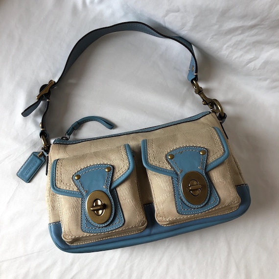 Coach Legacy F13102 65th Anniversary Signature Cream Blue