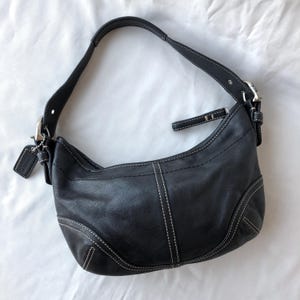 Vintage Coach Soho Bag 9541 Black Leather Small Shoulder Hobo Bag