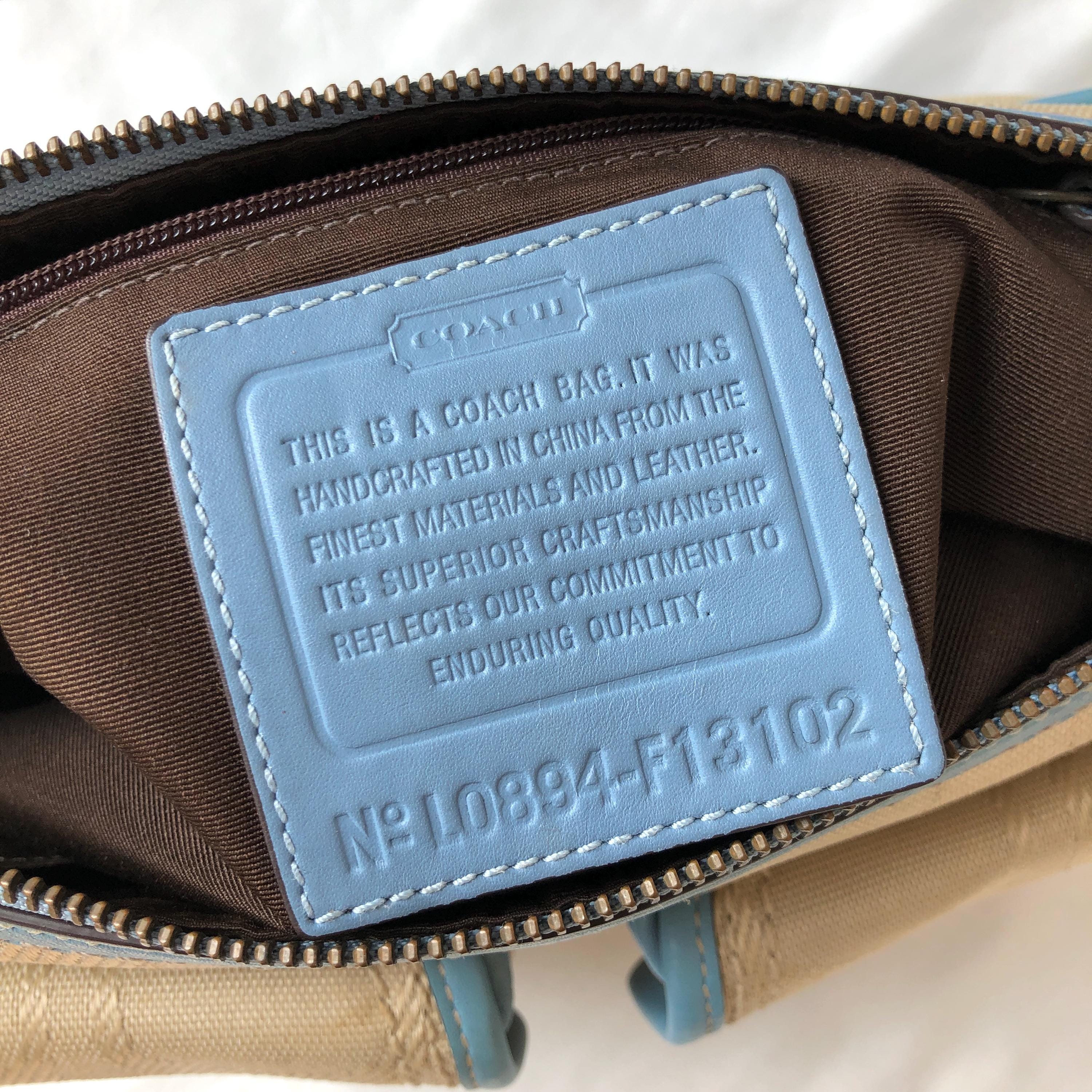 Coach Legacy F13102 65th Anniversary Signature Cream Blue