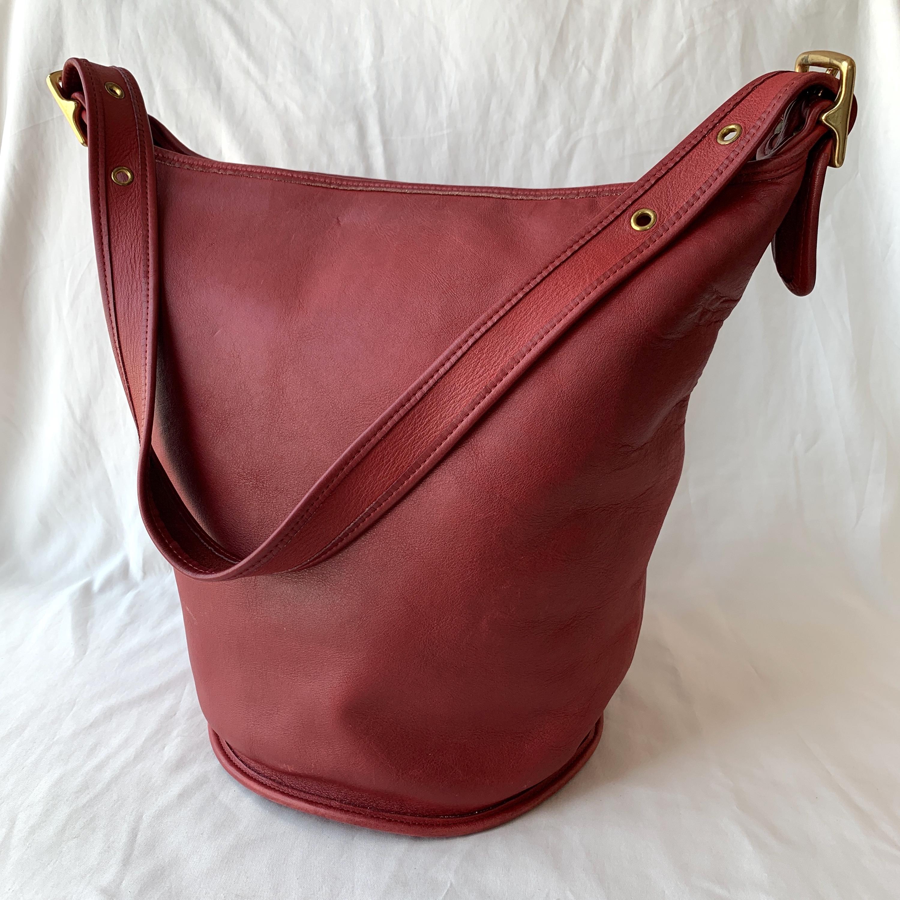 Vintage Coach Duffle Sac 9085 Red Leather Bag Made in USA 1996 - Etsy