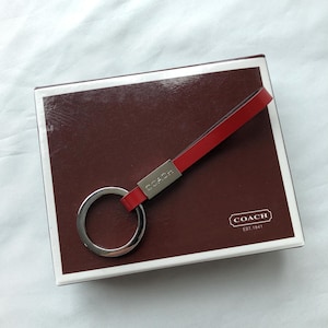 NWT 90s Red Vintage Coach Classic Leather Key Fob 7210 - Etsy