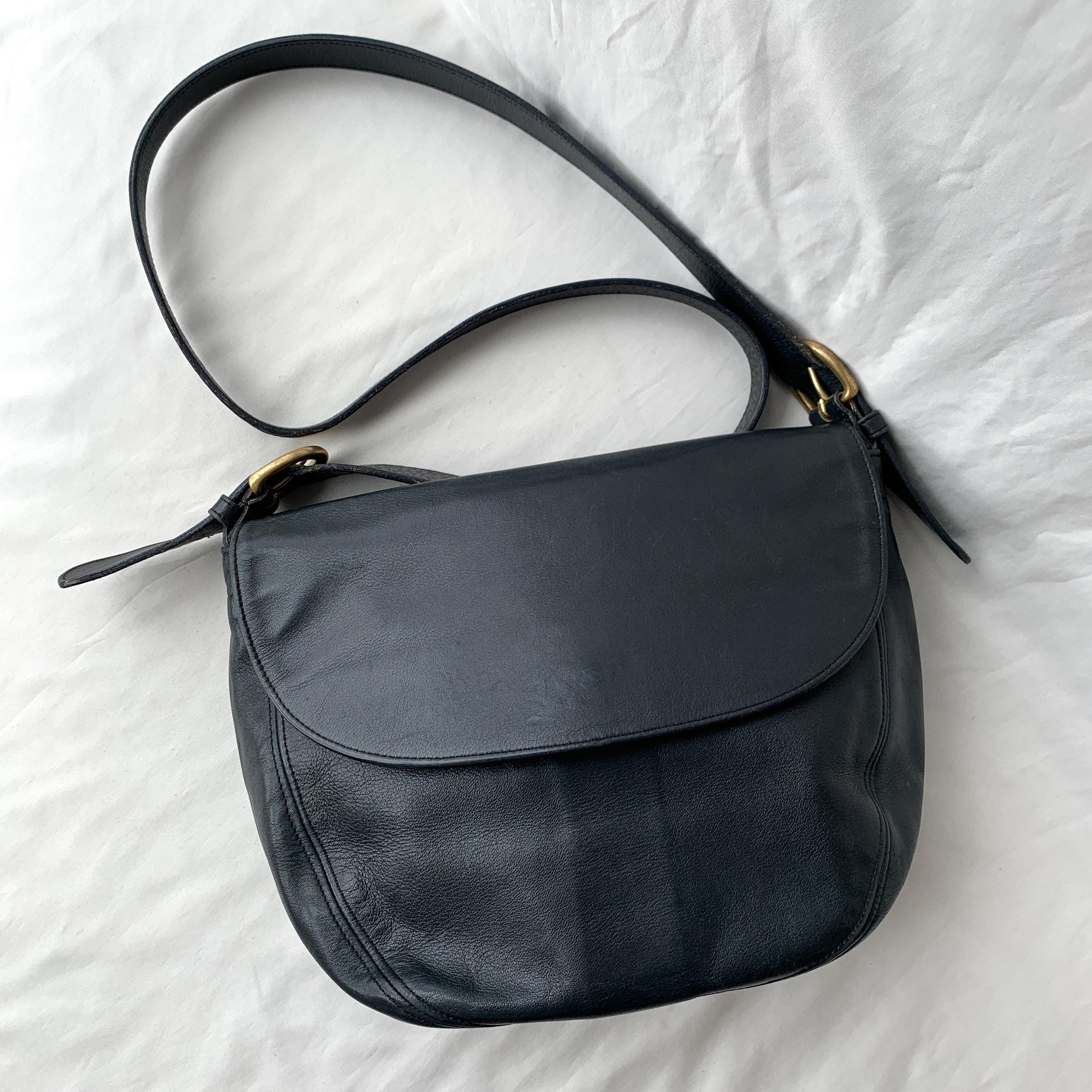 Vintage Navy Coach Handbag - Etsy
