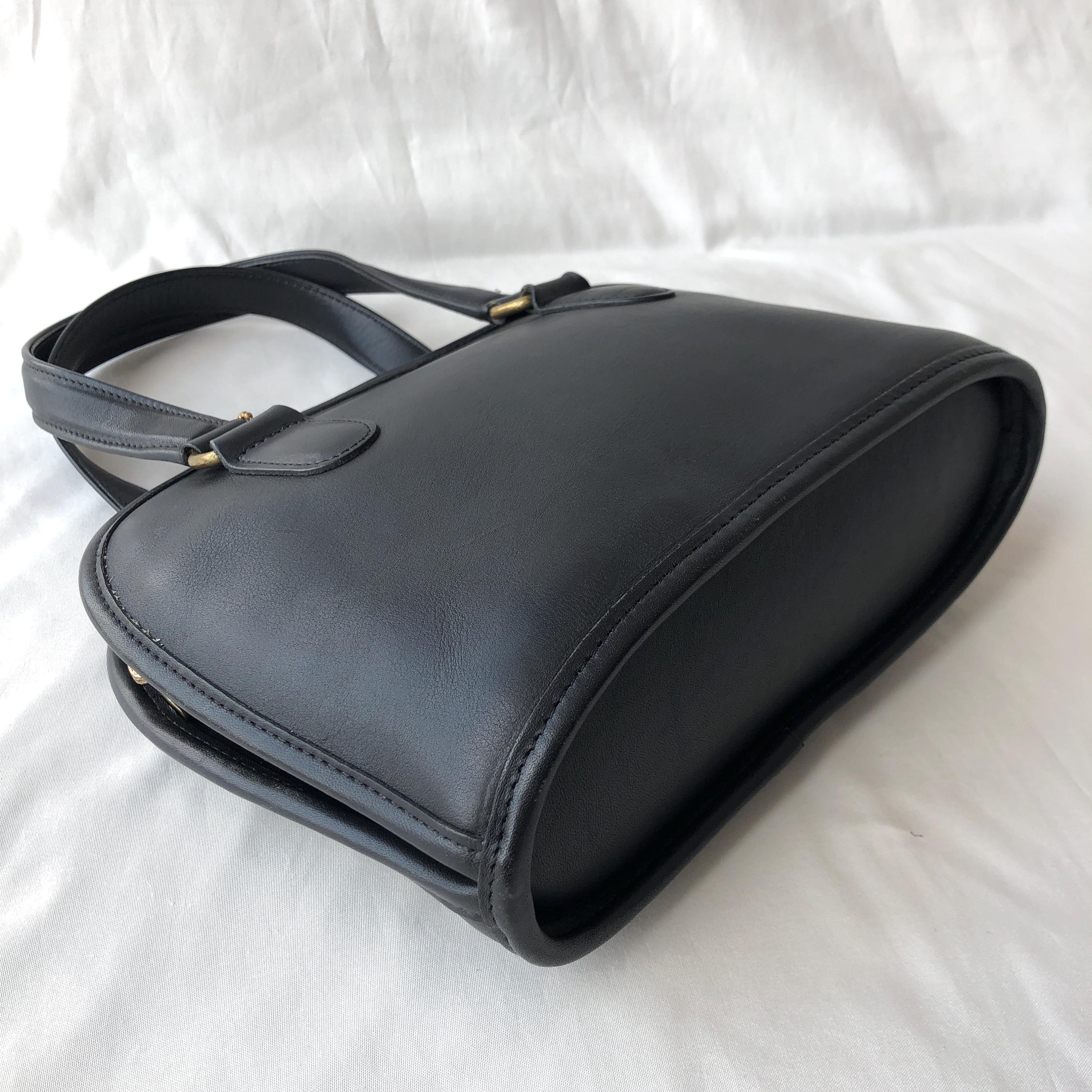 Vintage Coach Petite Pelham Zip 9959 Black Leather Bag Made in USA