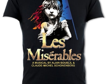 Les Miserables - Musical Unisex Cotton Tee, Broadway, West End