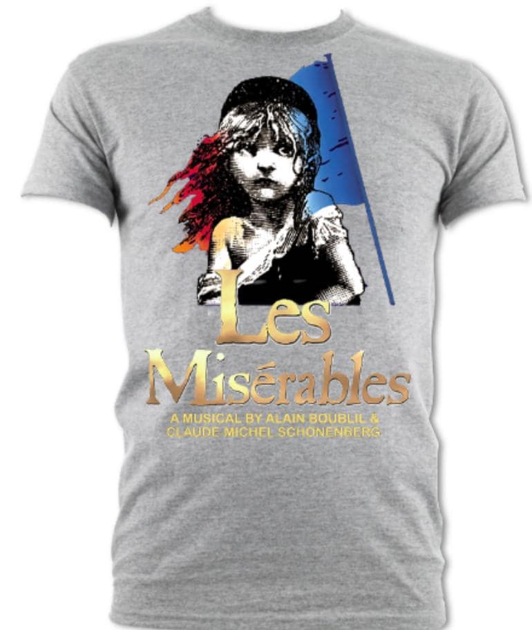 Les Miserables - Musical Unisex Cotton Tee, Broadway, West End