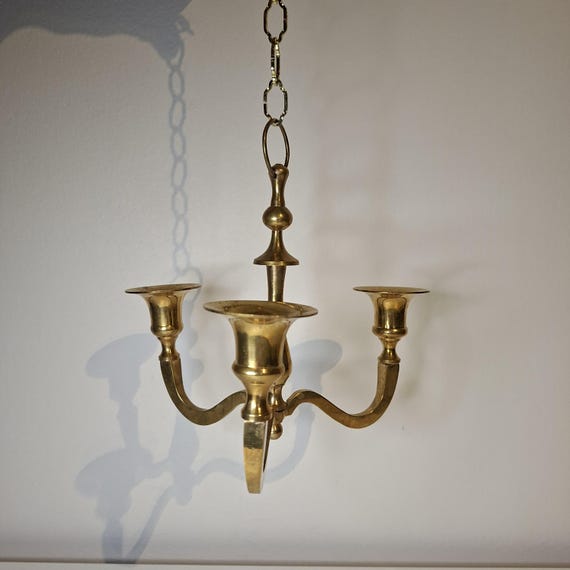 Schwedischer Hängeleuchter aus Messing, Kerzenhalter, Kerzenständer im schwedischen Modern-Stil, Mid-Century-Modern-Design, skandinavisches Design