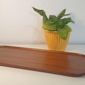 Mid century modern Teak tray Scandinavian design decorative tray serving wood 50s