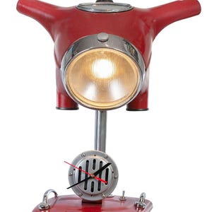 Designer lamp spare parts motorcycle watch art object tool box industrial style techno aesthetics unique decor
