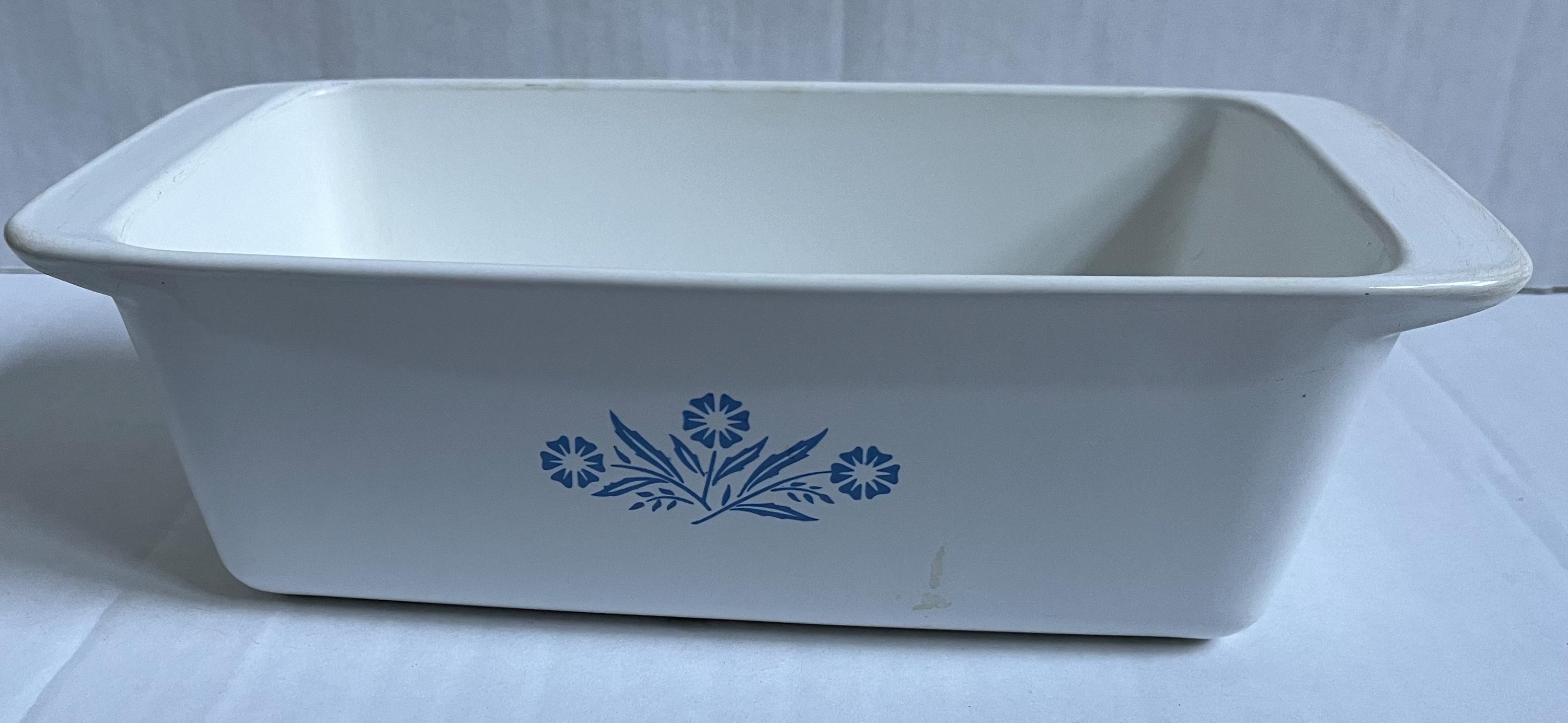 Vintage Corning Ware Blue Corn Flower Loaf Pan Qt P 3158