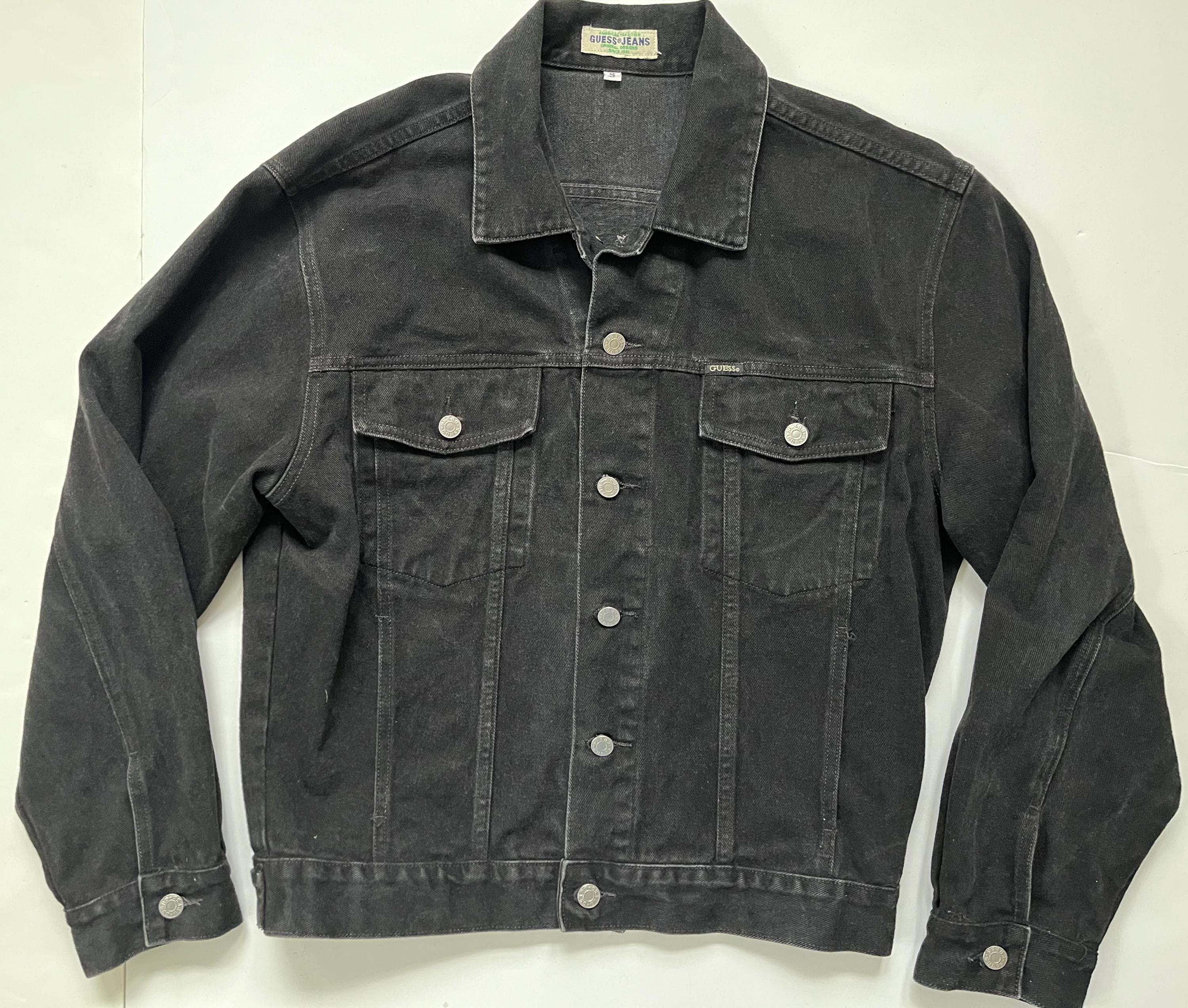 90s Denim Trucker Jacket | Calvin Klein 90-00s Black Denim Jacket 