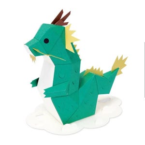 Papieren kit origami draken – KAKUKAKU TINY DIY 3D-puzzeldecor uit Japan – uniek cadeau voor kinderen en volwassenen