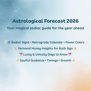 2026 Astrologie Horoskop PDF • Sternzeichen Vorschau • Liebesvorhersagen • Retrograde • Glückszahlen • Geld • Digitaler Download