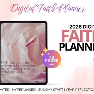 2026 Digital Faith Planner | Weekly, Hyperlinked (PDF Download)