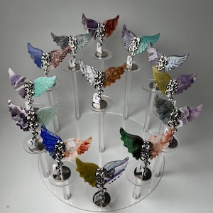 Conjunto de alas de cristal de ángel y demonio para almas gemelas: materiales únicos, pieza de colección única.