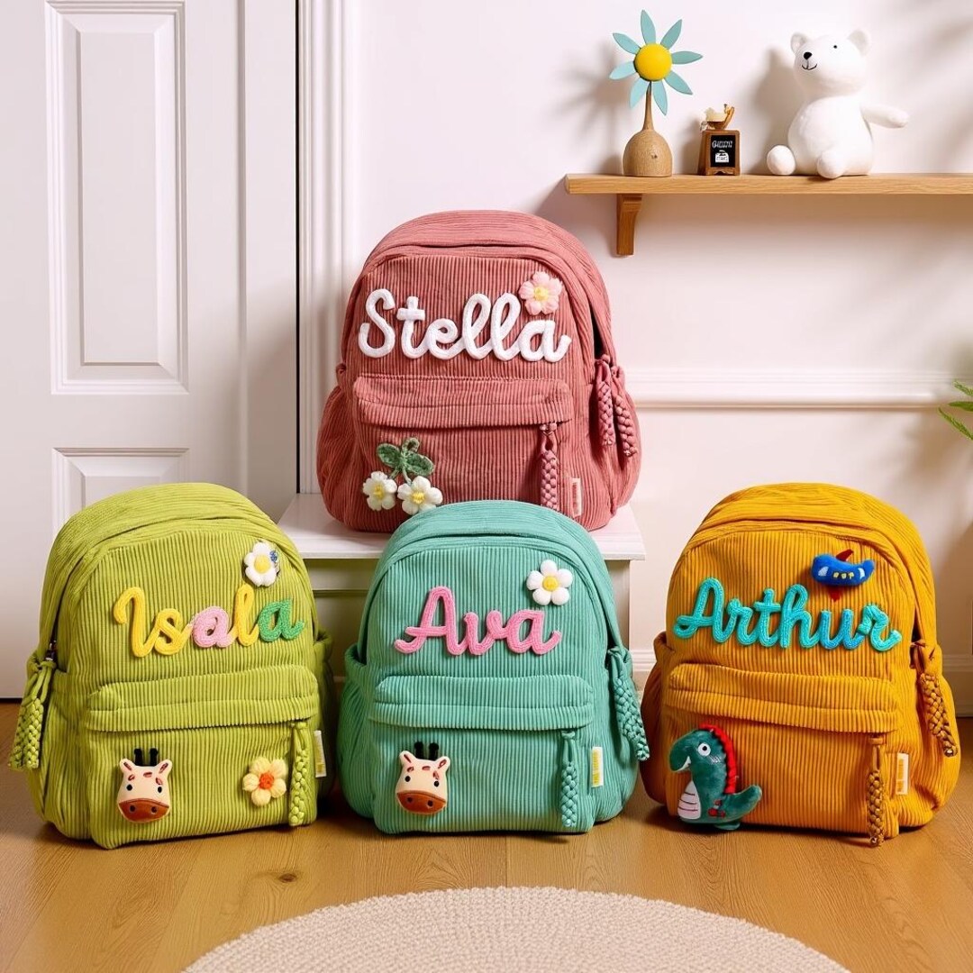 Personalized Mini Kids Backpack – Custom Name Small Toddler Bag ...