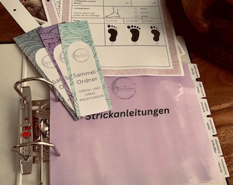 Templates for knitting and crochet folders / Index folder
