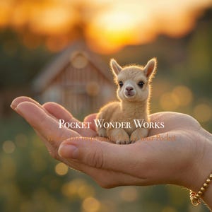 Tiny Baby Llama In Your Hand Wall Art - Digital Download Printable Art for Home Decor