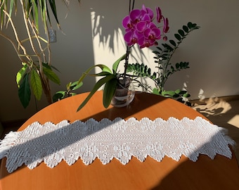 DHAEY Centrini di Stoffa Runner da Tavolo rettangolari in Cotone Lavorato a Mano in Pizzo all'Uncinetto, centrotavola for Sala da Pranzo (Color : B, Size : 19x39inch
