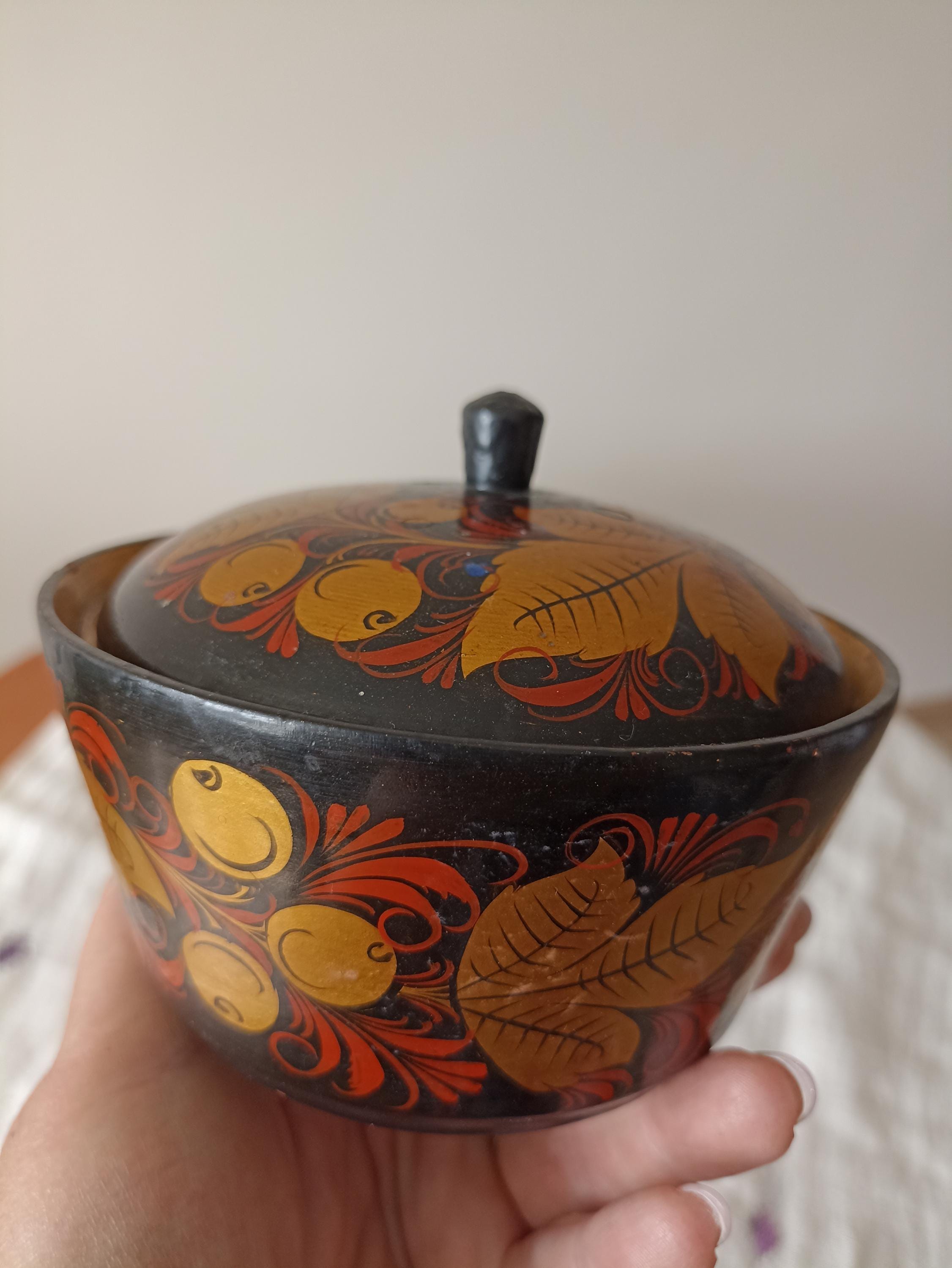 ウクライナのヴィンテージ木製ジュエリーボックス、ソビエト時代の