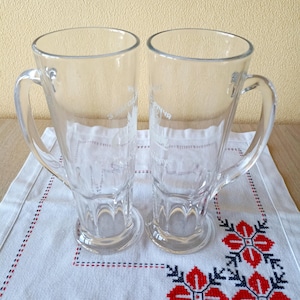 Vintage Ukrainian glasses, Gift for beer lovers, Beer Glasses, Original collectible beer glasses, Beer mug, Glass for kvass, Mug, Gift
