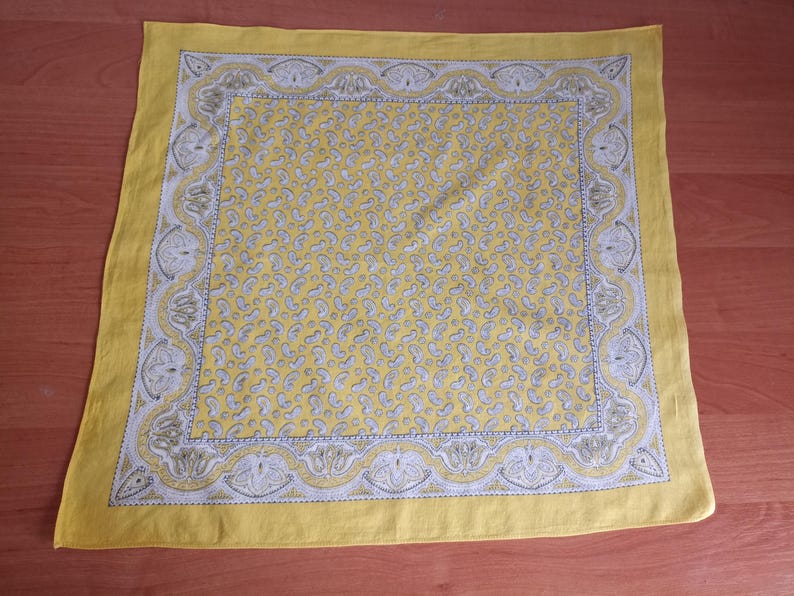 vintage swiss cotton floral bandana, handkerchief baumwolle, cotton head scarf, neckerchief image 9