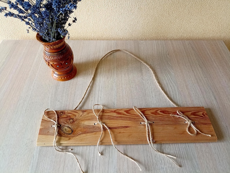 Hanger for dried and wild flowers, Handmade Rustic Wood Herband and Flower Drying Rack, Dried Flower Herb Rack Wall Hanging, Kitchen Decor image 8