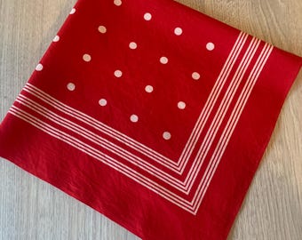 デッド 50's バンダナ ポルカドット ヴィンテージ 当時 フルーツ シール付 デッド 50's バンダナ ポルカドット ヴィンテージ 当時 フルーツ シール付