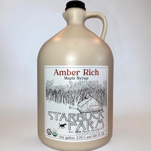 Pure Bio-Vermont-Ahornsirup - Gallon-Krug in Familiengröße - ideal für Gourmet-Gourmets, Back- und Frühstückspunkte.