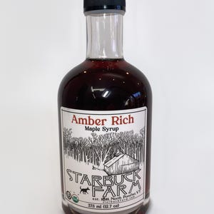 Amber Reichhaltiger 100% reiner, organischer, koscherer Vermont-Ahornsirup (375 ml, 12,7 oz) von einer Familienfarm, die 1811 gegründet wurde (Pomfret, VT)