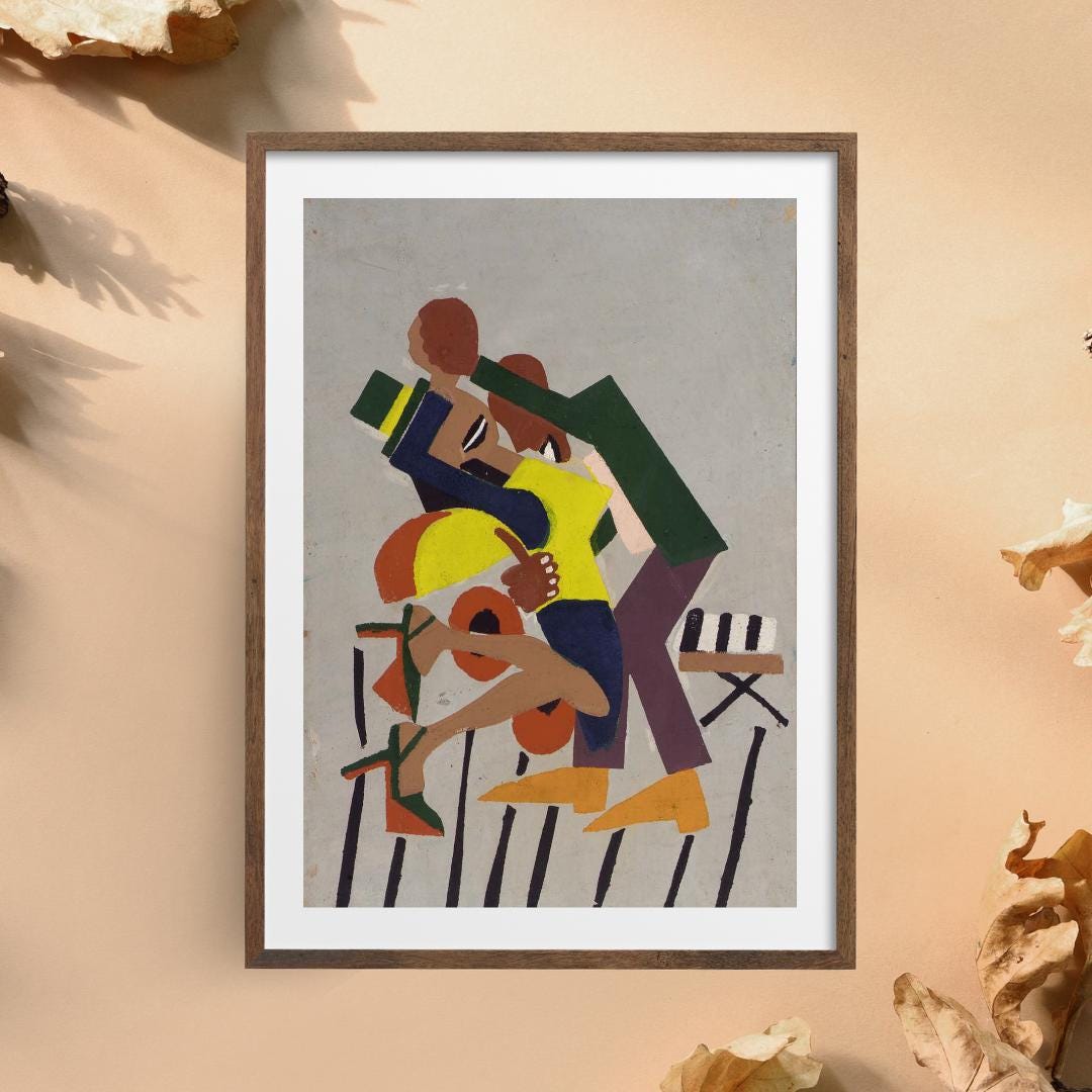 Jitterbugs (III) – William H. Johnson Vintage Jazz Art Print (5x7", 11x14", 16x20")