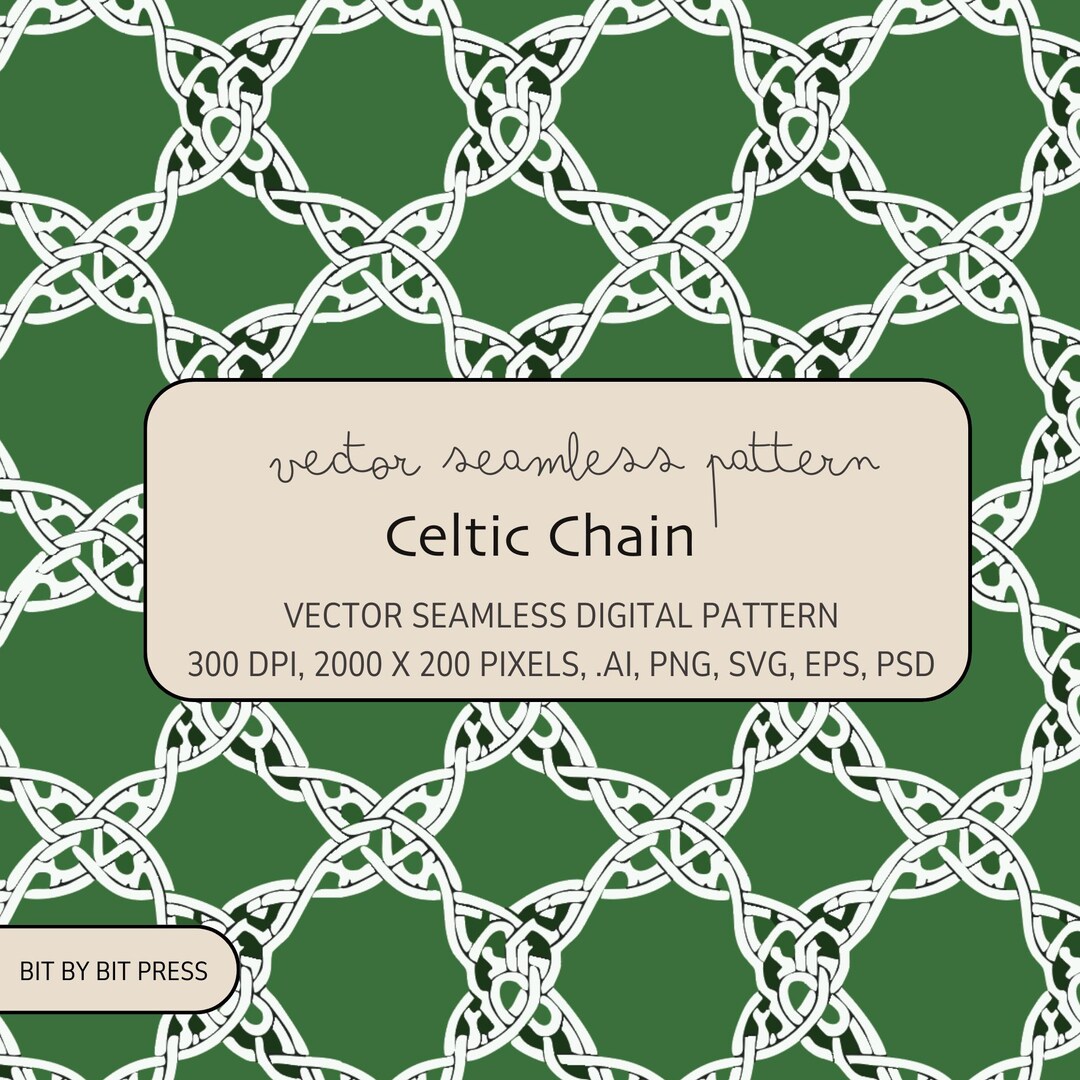 Irish Pattern Celtic Knot Seamless Pattern: Irish Green Design (digital File) - Etsy