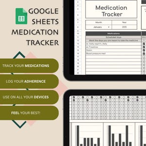Google Sheets Medication Tracker – Digital Health & Pill Reminder Spreadsheet
