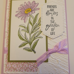 gli amici di Stampin Up sono fiori nel giardino della carta della vita