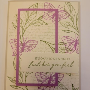 Stampin up, está tudo bem sentar e simplesmente sentir como você se sente