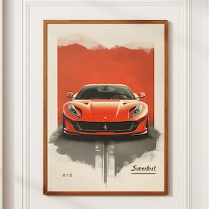 Poster Ferrari 812 Superfast – Color Collection