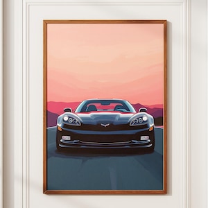 Locandina Viaggio al tramonto – Chevrolet Corvette C6