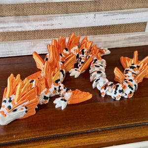 3D Printed Koi Fish Dragon Articulated Dragon Toy Fantasy Decor Koi Dragon Collectible