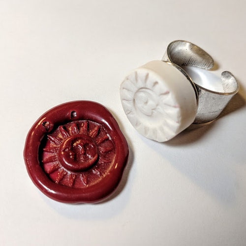 Scotch Thistle Wax Seal Ring Handmade Using Vitrified Etsy