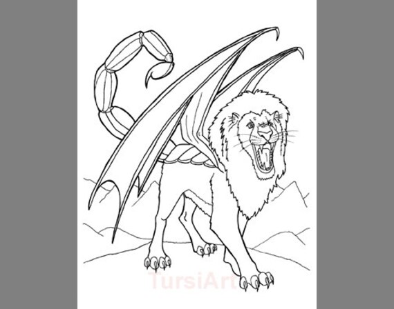 Manticore Coloring Pages Sketch Coloring Page