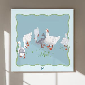 Goose Art Print | Goose wall decor, wall art, illustrated print, kids room art, nursery art