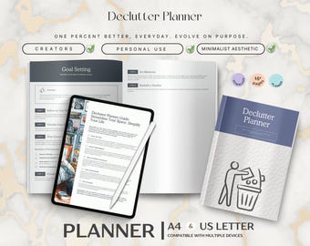 Planificador de orden, lista imprimible para organizar el hogar, programa de limpieza minimalista, guía digital para ordenar