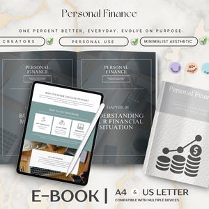 Personal Finance Ebook, Budgeting, Saving and Money Mindset Guide, Digital Financial Planner PDF  Money Management for Beginners