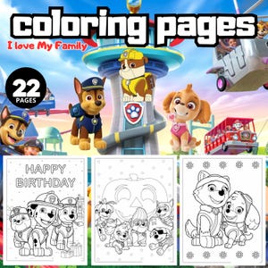 Premium Paw Patrol Coloring Pages | Exclusive Printable Coloring Book for Kids | Instant Download PDF Fun Activity